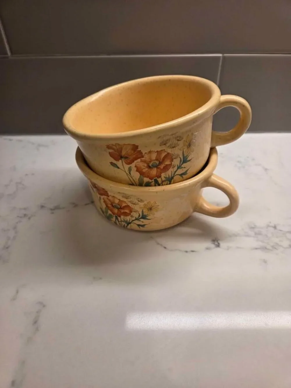Vintage soup mugs set of 2 made in the USA
